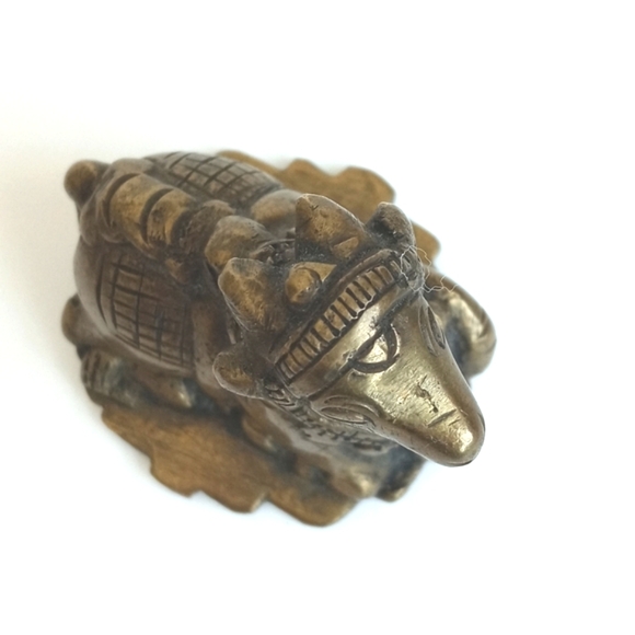 Antique Solid Brass Lamb from India - Picture 5 of 8